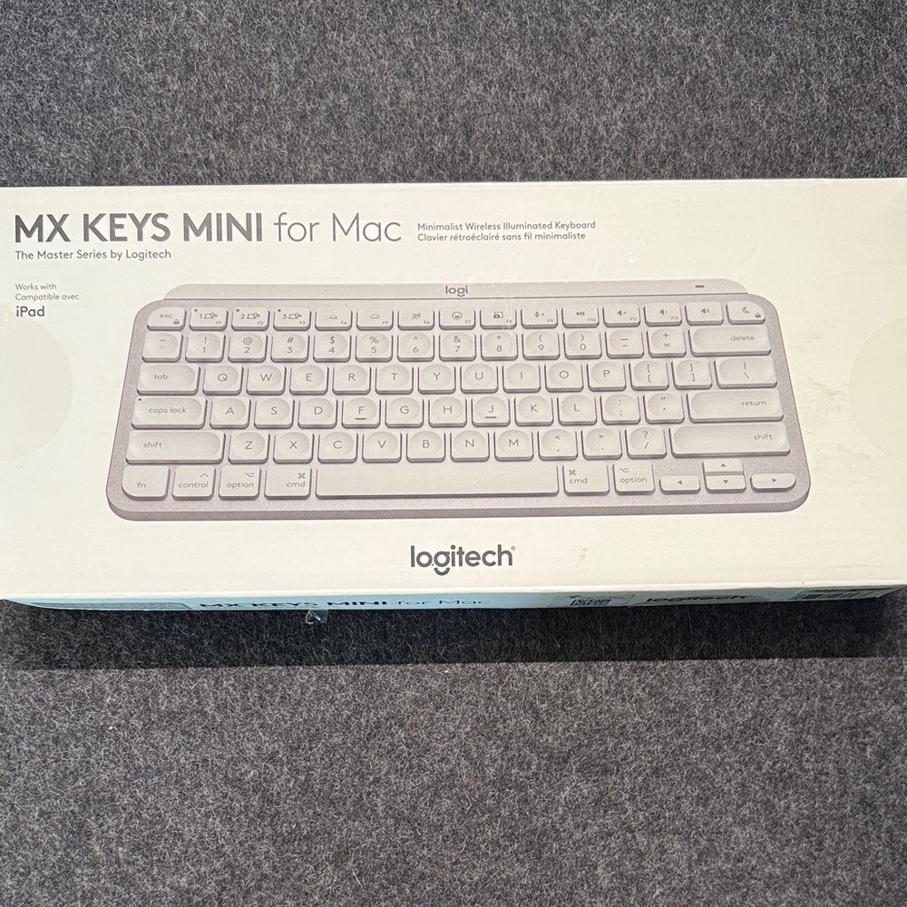 Logitech MX Keys Mini for Mac in White/Pale Gray